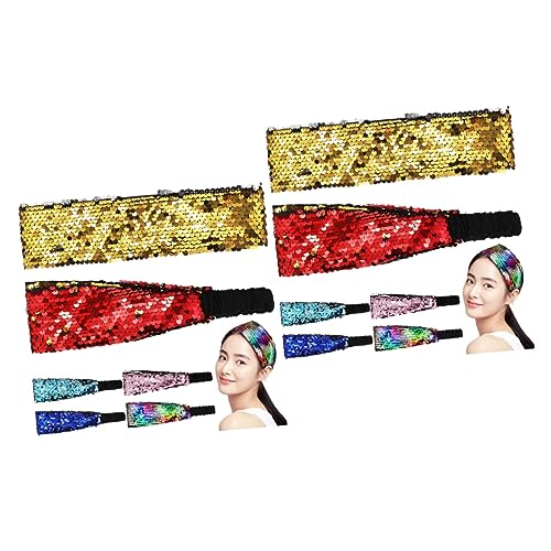 Beaupretty 12 Stk Pailletten Haarband glänzendes Stirnband Damen-Stirnband Haargummi Tiara Stirnband mit Pailletten Glitzer Stirnbänder für Mädchen Europäisch und amerikanisch Schal von Beaupretty