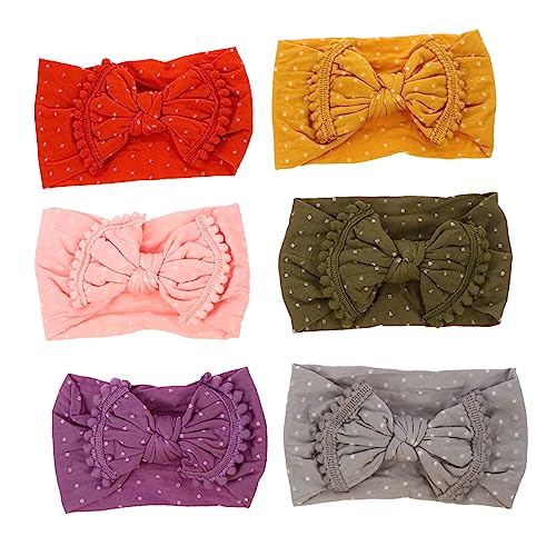 Beaupretty 12 Stk Schleife Stirnband Nylon-stirnbänder Für Mädchen Kreuzkopfwicklungen Weihnachtskopfbedeckung Schlichtes Stirnband Turban-kopftücher Für Babys Kleinkind Großer Bogen Haarball von Beaupretty