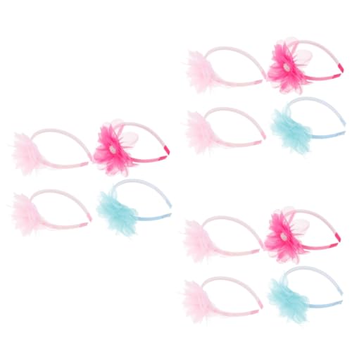 Beaupretty 12 Stk Stirnband Blumenhaarbänder Für Kinder Modisches Haarband Blumen-turban-kopftuch Große Schleifenhaarreifen Make-up-haarreifen Die Blumen Baby Künstliche Chiffon von Beaupretty