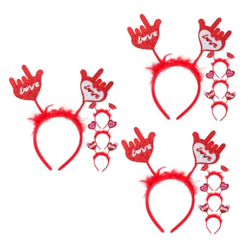 Beaupretty 12 Stk liebe Stirnband Kinderkostüme Stirnbänder für Kinder hochzeitsdeko Haarschmuck Party-Stirnbänder Party-Haar-Accessoire Europäisch und amerikanisch schmücken von Beaupretty