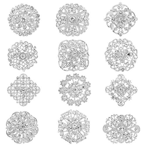 Beaupretty 12 Stück Broschen Legierung Dekoration für Hochzeitssträuße und Anlässe Kreative Blütenform Langlebig und Praktisch für oder Eigenen Gebrauch von Beaupretty