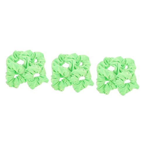 Beaupretty 12 Stk Dickdarm-haarring Haarbänder Masse Haargummis Grüne Haare Übergroßer Scrunchie Elastischer Pferdeschwanzhalter Haargummi Für Mädchen Grüner Haargummi Flanell Riese Fräulein von Beaupretty