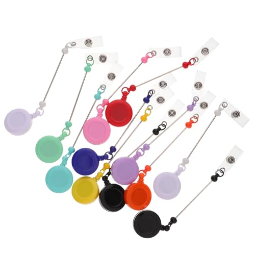 Beaupretty 12 Stück Diy Beadable Badge Reel Farbige Ausziehbare Ausweishalter für Kreative Projekte Robust und Leicht zu Verwenden für Lehrer und Bastelbegeisterte von Beaupretty