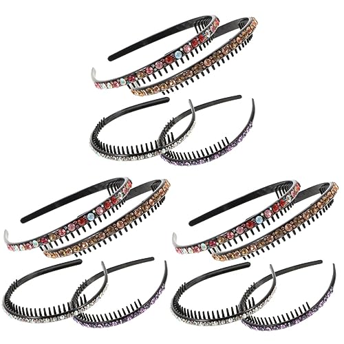 Beaupretty 12 Stk Strass Gezahntes Stirnband Haarband Für Den Haushalt Kompakte Haarreifen Zartes Stirnband Abriebfestes Haarband Damen Stirnbänder Kopfschmuck Strasssteine Einfach Schal von Beaupretty