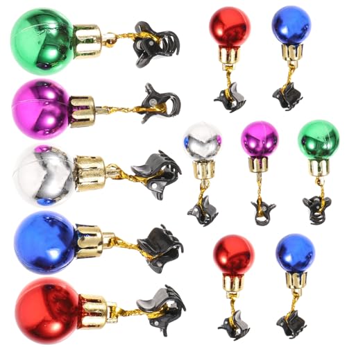 Beaupretty 12 Stück Teiliges Bunte Weihnachtsbartclips mit Glocken Glänzende Bartornamente für Männer Einfach zu Befestigende Gesichtsbehaarungs Deko Festliche Weihnachtsfeier Accessoires von Beaupretty