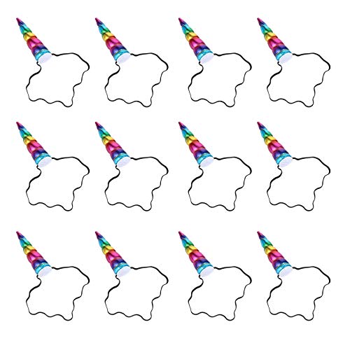 Beaupretty 12 Stück Teiliges Haarband mit Regenbogen Einhorn für Weihnachten Kreatives Kopfaccessoire für Partys und Fotos Geeignet für Mädchen Leuchtende Farben und Einzigartiges Design von Beaupretty