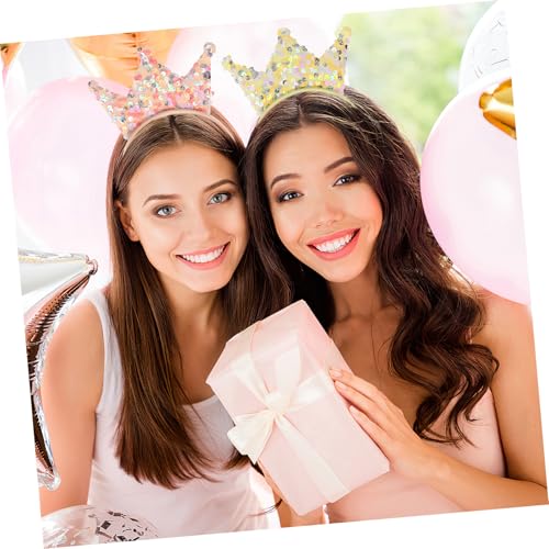 Beaupretty 12 Stück Teiliges Pailletten Diadem Stirnband für Mädchen Glitzernde Prinzessin Haarreifen in Farben Langlebig und Festlich Geeignet für Geburtstagsfeiern und Festliche Anlässe von Beaupretty