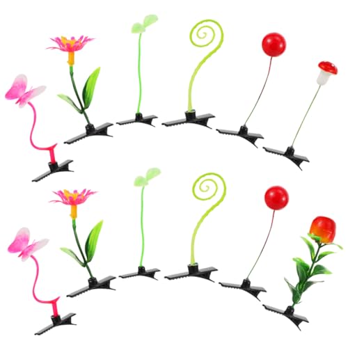 Beaupretty 12 Stück Teiliges Pflanzen Haarspangen aus Robustem Material Natürliche Simulation Vielseitiger Haarschmuck für Damen und Mädchen Geeignet für Alltag und Festliche Anlässe von Beaupretty