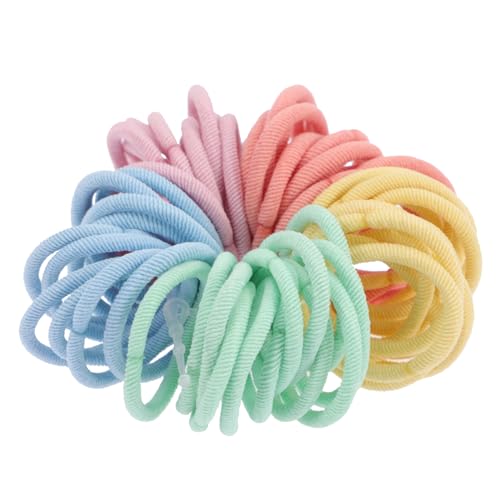 Beaupretty 120st Babyhaarseil Nahtloser Pferdeschwanzhalter Keine Falten Haarbänder Haargummis Für Mädchen Pferdeschwanz-haargummis Kinder Haargummis Haar-bungee Stirnband Kleine Stoff Daumen von Beaupretty