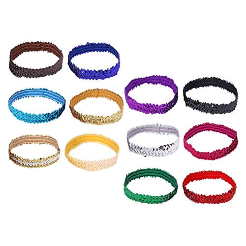 Beaupretty 12stücke Stretchy Pailletten Stirnbänder Für Damen Und Teenager Haarschmuck Für Partys Hochzeiten Und Besondere Anlässe Bequeme Und Stilvolle Haaraccessoires Verschiedenen von Beaupretty