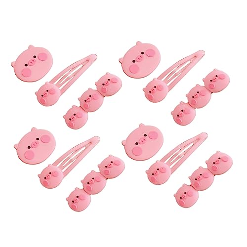 Beaupretty 12st Haarnadel Tierhaarspange Mädchen Präsentiert Rosa Schweinehaarspangen Cartoon-haarspange Dekorative Haarspange Tütenfüller Zink Legierung Kleine Süßigkeitentasche Die Seite von Beaupretty