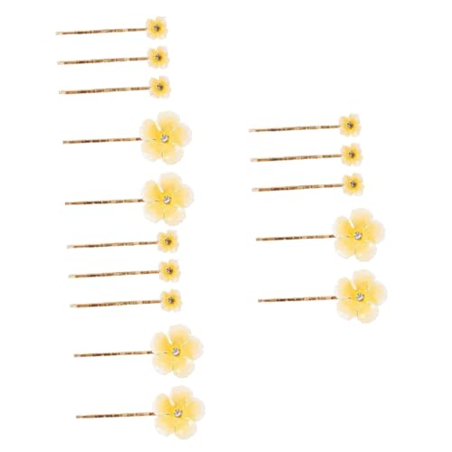 Beaupretty 15 Stk Braut Haarspange Blumenspangen Haarnadel Aus Kristall Mini-haarspangen Haare Für Die Hochzeit Perlen-alligator-haarnadeln Rose Bobby Braut- Zinklegierung Klipp Schmuck von Beaupretty