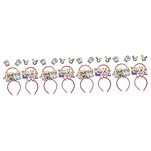 Beaupretty 16 Stk lgbt-Stirnband Männergeschenk Regenbogen Haarkranz Stirnbänder für Männer während Gürtel Regenbogen-Stirnband Regenbogen-Party-Kopfschmuck leer Zubehör Ludwig Mann von Beaupretty