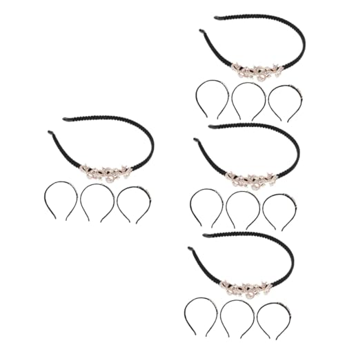 Beaupretty 16 Stk Haar Mit Strassschleife Haarbänder Für Damenhaar Damen Stirnbänder Stirnband Stirnbänder Für Damen Haarband Haargummis Für Frauen Strasssteine Krawatte Schmuck Fräulein von Beaupretty