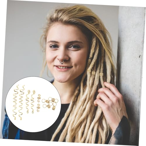 Beaupretty 16 Stück Teiliges Dreadlock Ring aus Metall Spiralförmige Haarringe und Haarklammern Verstellbar Langlebig Modischer Haarschmuck für Frauen mit Zöpfen Dreadlocks Pferdeschwanz und von Beaupretty