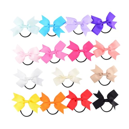 Beaupretty 16 Stück Teiliges Haarschleifen für Mädchen Elastische Ripsbandschleifen Bunten Farben Umweltfreundliche Ponytail Halter aus Grosgrain Geeignet für Teens Party Schule und Alltag von Beaupretty