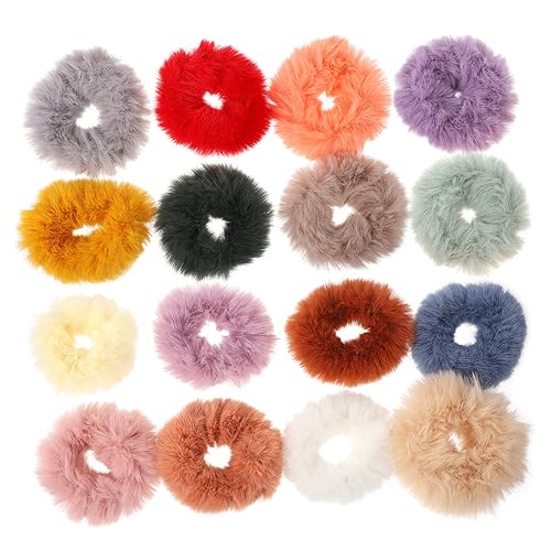 Beaupretty 16stücke Teiliges Haargummi Plüsch Bunte Elastische Haargummis Für Damen Stylische Haaraccessoires Für Verschiedene Anlässe Und Outfits von Beaupretty