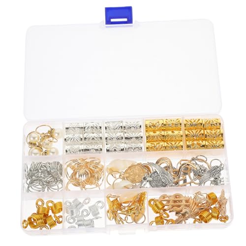 Beaupretty 173 Stück Teiliges Haarflecht schmuckset Dreadlocks Haarschmuck Hollow Ringe Bunte Haarperlen für Frauen DIY Haarsträhnen Styling Zubehör von Beaupretty