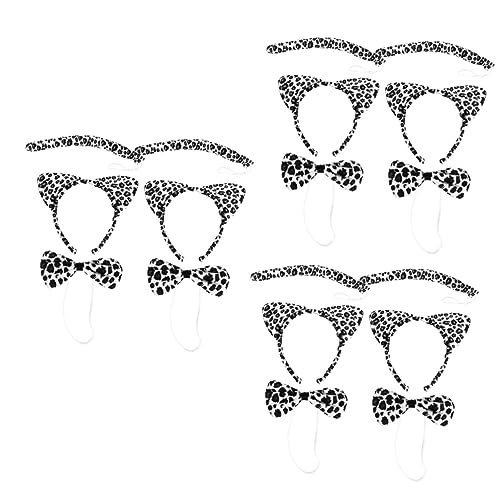 Beaupretty 18 Stk Cartoon-tier-stirnband Plüschschwanz Und Ohren Leopardenhaarband Stirnband Für Kinderpartys Kuhkostüm Für Kinder Cosplay-leopard Katze Mädchen Haarnadel Kätzchen Stoff von Beaupretty