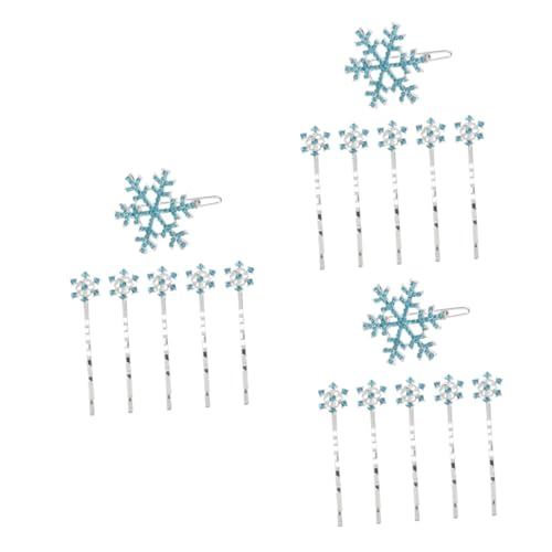 Beaupretty 18 Stk Brautschmuck Haarspange Aus Kristall Für Mädchen Schneeflockenhaar Stern Kopfschmuck Strass-schneeflocke-haarspangen Schnee Haarspange Kinderhaare Knopf Winter Fräulein von Beaupretty