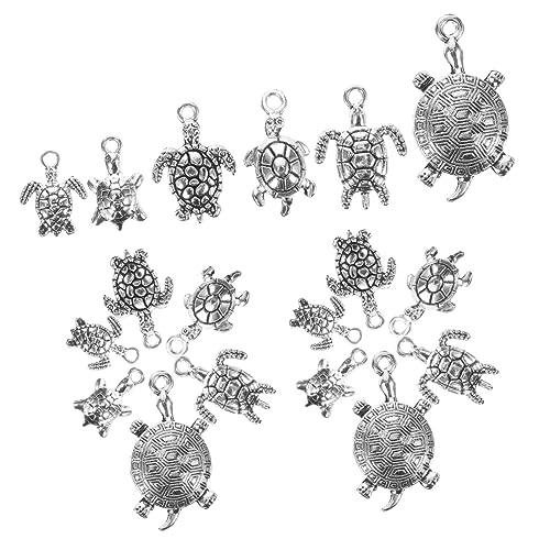 Beaupretty 18stücke Schildkröten-anhänger Für Schlüsselanhänger Diy-schmuckzubehör Schlüsselanhänger-dekoration Schildkröten-charms Zum Aufhängen von Beaupretty