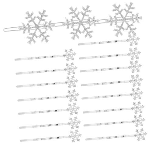 Beaupretty 18 Stück Teiliges Schneeflocken Haarspangen Set Funkelnden Strasssteinen Leichte Haarklammern für Frauen und Mädchen Festlicher Haarschmuck für Weihnachten Partys und Hochzeiten von Beaupretty