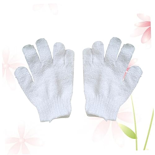 Beaupretty Exfolierende Duschhandschuhe Fünf Finger Peeling-badehandschuhe Für Männer Und Frauen Weißes Für Sanfte Hautreinigung Und Entgiftung Für Duschgel Körperpeeling Und Sauna von Beaupretty