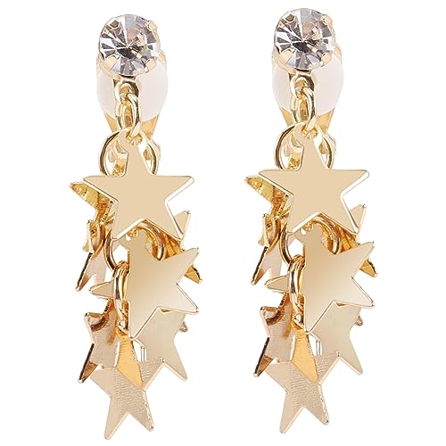 Beaupretty Ohrclips Stern Ohrringe für Damen und Mädchen Manschettenohrringe Hypoallergen Kreatives Design Einfache Handhabung von Beaupretty