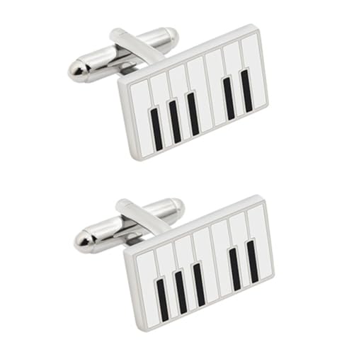 Beaupretty 1 Paar Klavierdesign Manschettenknöpfe für Herren Hemdknöpfe Business Manschettenknöpfe für Hochzeiten und Formelle Anlässe von Beaupretty