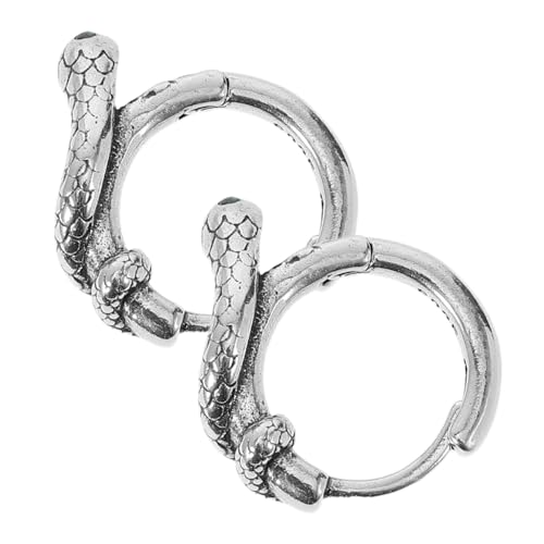 Beaupretty 1Paar Mode Ohrstecker Silber mit Kreativen Schlangendesign und Zirkonia für Damen Ohrschmuck Accessoires Perfektes Leicht und Angenehm zu Tragen von Beaupretty