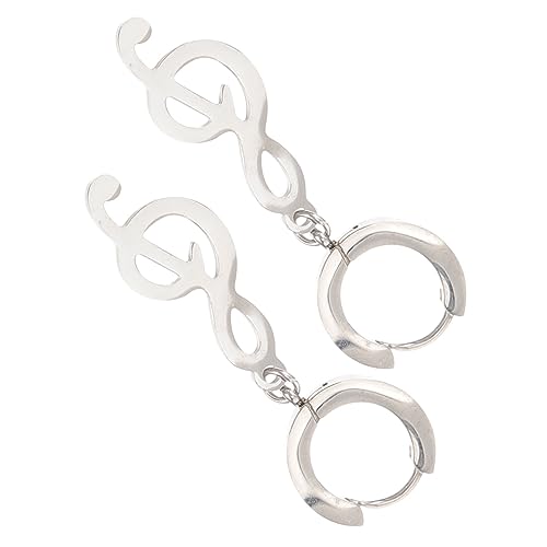 Beaupretty 1Paar Note Ohrringe für Männer Handgefertigte Chic Hip Hop Dangle Ohrringe Perfektes Accessoire für Festivals Partys Einzigartiges Design für Einen von Beaupretty