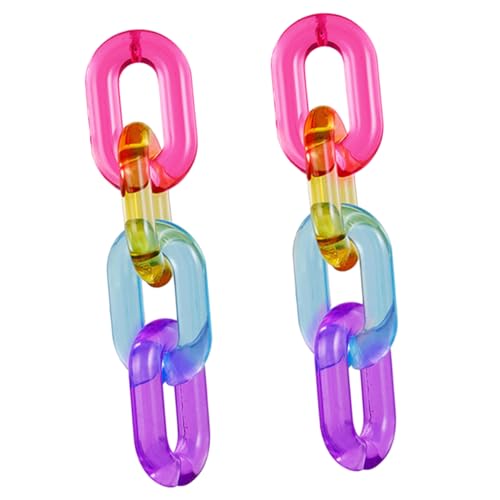 Beaupretty Acrylkette Ohrringe Für Damen Extravaganter Modeschmuck Leichte Und Bequeme Hängeohrringe Bunte Transparent-designs Für Besondere Anlässe von Beaupretty