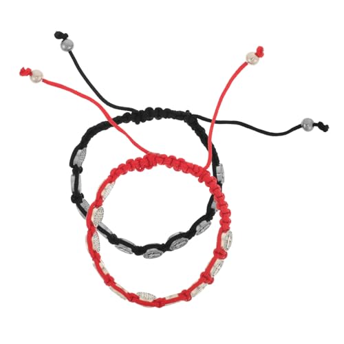 Beaupretty Rosenkranzarmband Herren Verstellbares Geflochtenes Seilarmband Für Männer Dekoratives Armband Aus Multifarbigem Material Attraktives Perlenarmband Für Jede Gelegenheit Für von Beaupretty