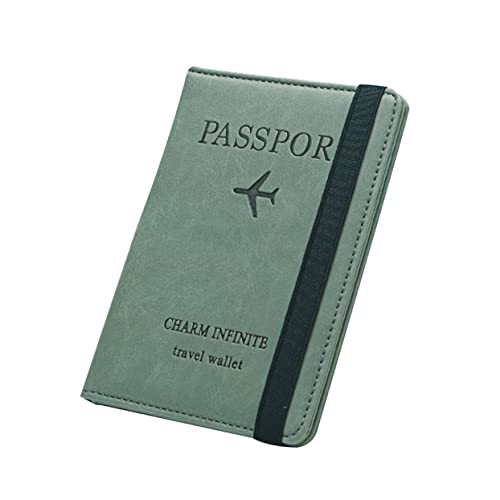Beaupretty 1stück Pu-Leder RFID Reisepasshülle Für Damen Multifunktionale Schlichte Aufbewahrung Für Ausweise Und Wertsachen Für Reisen Und Büro Grün von Beaupretty