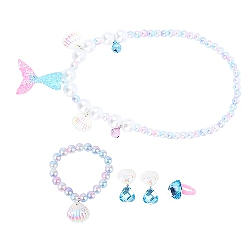 Beaupretty Meerjungfrau Halskette Armband Set Schmuckset Süße Halskette Kreatives Accessoire Junge Mädchen Foto Requisiten von Beaupretty