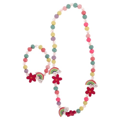 Beaupretty Schmuckset Für Mädchen Mit Regenbogen-halskette Und Armband Perlen-sets Für Junge Mädchen Als Modisches Accessoire Und Tolles Geschenk von Beaupretty