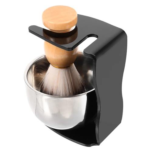 Beaupretty 1Satz Rasierset für Männer Bartbürsten Rasierschale und Rasierpinselständer aus Hochwertige Pflege und Reinigungswerkzeuge für Angenehmes Rasiererlebnis von Beaupretty