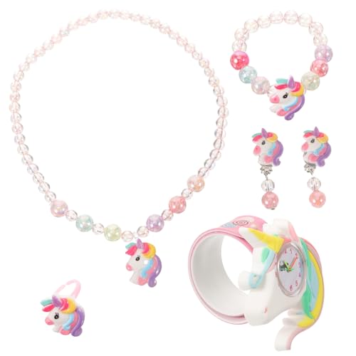Beaupretty 1Satz Schmuckset für Kleine Teiliges mit Armband Halskette Ohrringen Ring Weichem Perfektes Partygeschenk Niedliches Design von Beaupretty