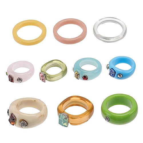 Beaupretty Harz-fingerringe Für Alltag Und Partys Mit Schicken Ringschmuck Aus Robustem Material Schmuckgeschenk Für Feiertage Und Anlässe von Beaupretty