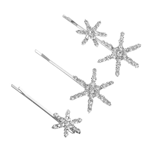 Beaupretty 1satz Rhinestone Stern Haarspangen Für Damen Haarschmuck Für Hochzeiten Partys Und Besondere Anlässe Silberfarben Schimmernde Strasssteine Für Brautfrisuren von Beaupretty