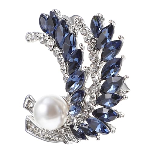 Beaupretty Stilvolle Weizenform Brosche für Damen Zarte Anstecknadel Legierung mit Kristallen Dekorative Reversnadel für Schal und Corsage Glänzende Retro Brosche für Vielfältige Outfits von Beaupretty