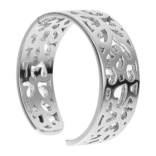 Beaupretty Modischer Verstellbarer Zehenring S925 Sterling Silber für Damen und Herren Kreativer Fingerring mit Offenem Design Schmuckgeschenk für Besondere Anlässe von Beaupretty