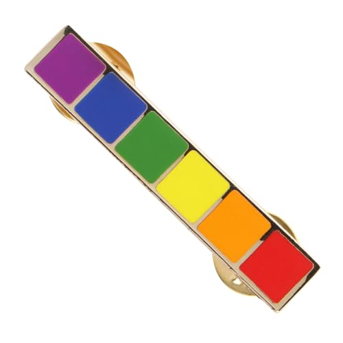 Beaupretty Herzförmige Metallbrosche Mit Regenbogenstreifen -lesbisches Abzeichen Anstecknadel Für Abendkleid von Beaupretty