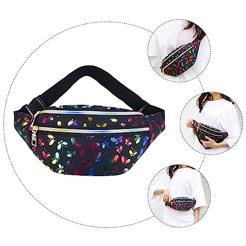 Beaupretty Schwarze Pu-mehrzweck-telefontasche Für Damen Stilvolle Brusttasche Umhängetasche Und Taillentasche Langlebig Und Tragbar von Beaupretty