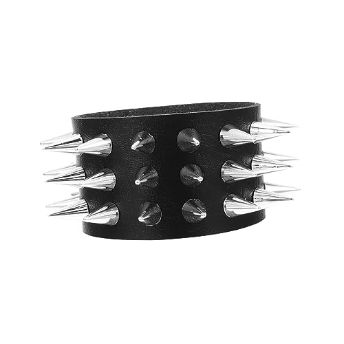 Beaupretty 1Stück Punk Armband Imitat mit Nieten Eleganter Armreif für Damen Herren für Partys Langlebig Komfortabel von Beaupretty