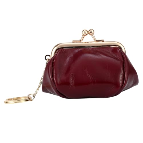 Beaupretty 1Stück Retro Öl Wachs Rindsleder Münztasche für Damen Kleine Aufbewahrungstasche für Geld Münzen Kopfhörer Stilvolle Geldbörse Weinrot Beaupretty 1Stück Retro Öl Wachs Rindsleder Münztasche für Damen Kleine Aufbewahrungstasche für Geld Münzen Kopfhörer Stilvolle Geldbörse Weinrot von Beaupretty