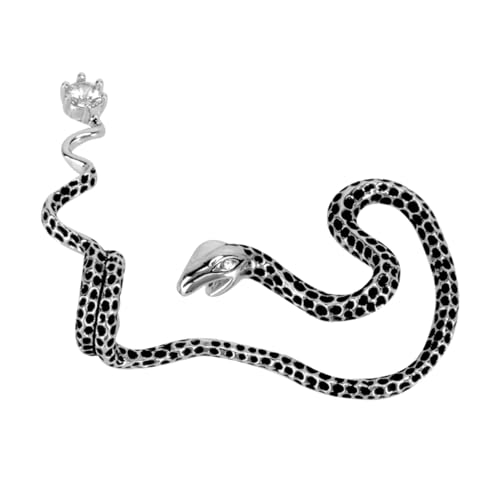 Beaupretty Retro Schlangen Ohrclip Gezwirnter Ohrhaken Übertriebene Ohrmanschette 925 Silber Kreatives Design für Damen Stilvoller Schmuck für Alltag von Beaupretty