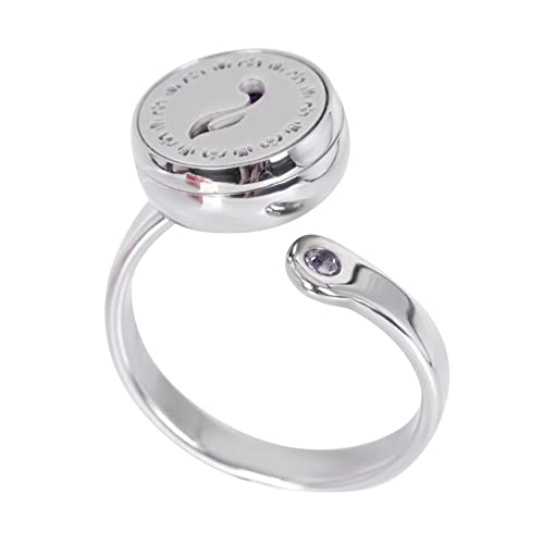Beaupretty 1Stück Stylischer Finger Ring mit Goldfarbener Durchbrochener Gestaltung Verstellbarer Aromatherapie Ring für Parfüm Stahlfarbe als Täglicher von Beaupretty