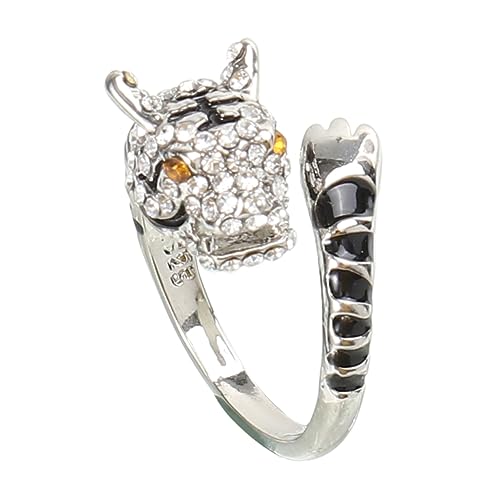 Beaupretty Ringschmuck Aus Kupfer Verstellbarer Tierring in Silber Für Männer Und Frauen Modisches Design Geeignet Als Für Geburtstage Und Feiern von Beaupretty