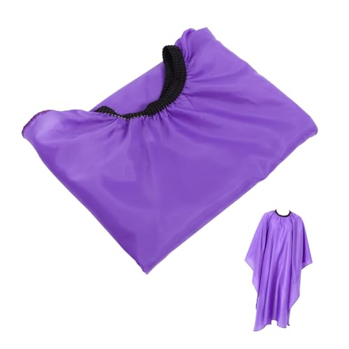 Beaupretty 1stk Friseur Tuch Salon Cape Kleid Friseur Cape Friseur Schneideschürze Verstellbarer Friseurumhang Umhang Mit Salon-print Friseur Umhang Polyester-taft Erwachsener Haar Öl Violett von Beaupretty